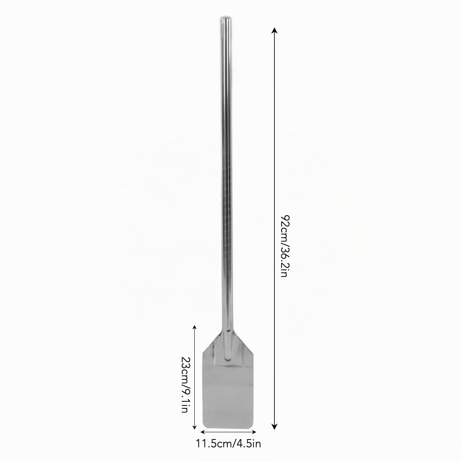 Spatule Wok en Acier Inoxydable, Outils de Cuisson à Manche Extra Long Tout en Métal, Spatule de Mélange de Cuisine Ultra Longue, Spatule de Cuisson Durable à Long Manche (92CM)