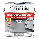 Rust-Oleum 225380 Concrete & Garage Floor Paint and Primer, Gallon, Satin Battleship Gray