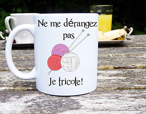 Sublimagecreations Mug ne me dérangez Pas Je Tricote, idée Cadeau, Tricot Cover