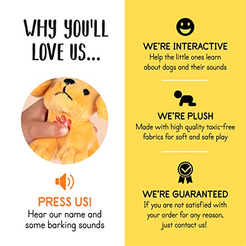 Plush Creations PC-180 Talking Plush Dog House Carrier With 4 Soft & Cuddly, Talking & Barking, Stuffed Plush Dogs. Excellent Interactive And Educational Plush Toy Set. Great Gift thumb #5