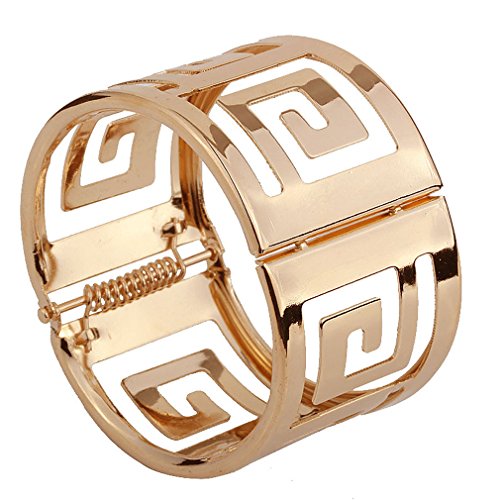 YAZILIND Special Hollow Cuff Bangle Bracelet Wide 1.2in Punk Style - Main Image