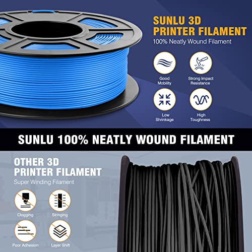 Image of SUNLU 2KG Large Spool PLA Filament, PLA 3D Printer Filament 1.75mm, Big Roll PLA Filament, 2KG Spool (4.4lbs), PLA White