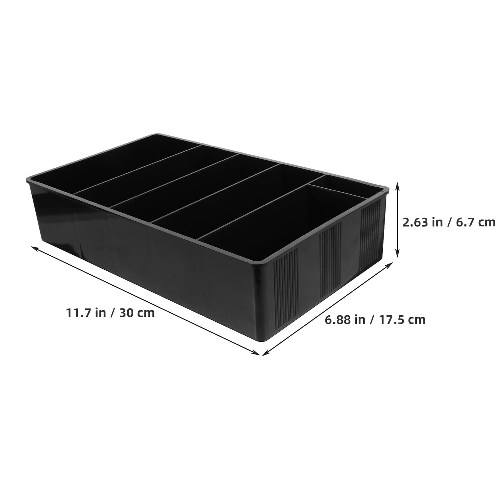 Cassetta Portamonete Verticale con Scomparti Neri Organizer Portatile per Soldi e Cellulare Scatola per Registratore di Cassa per Uffici Scuole e Negozi