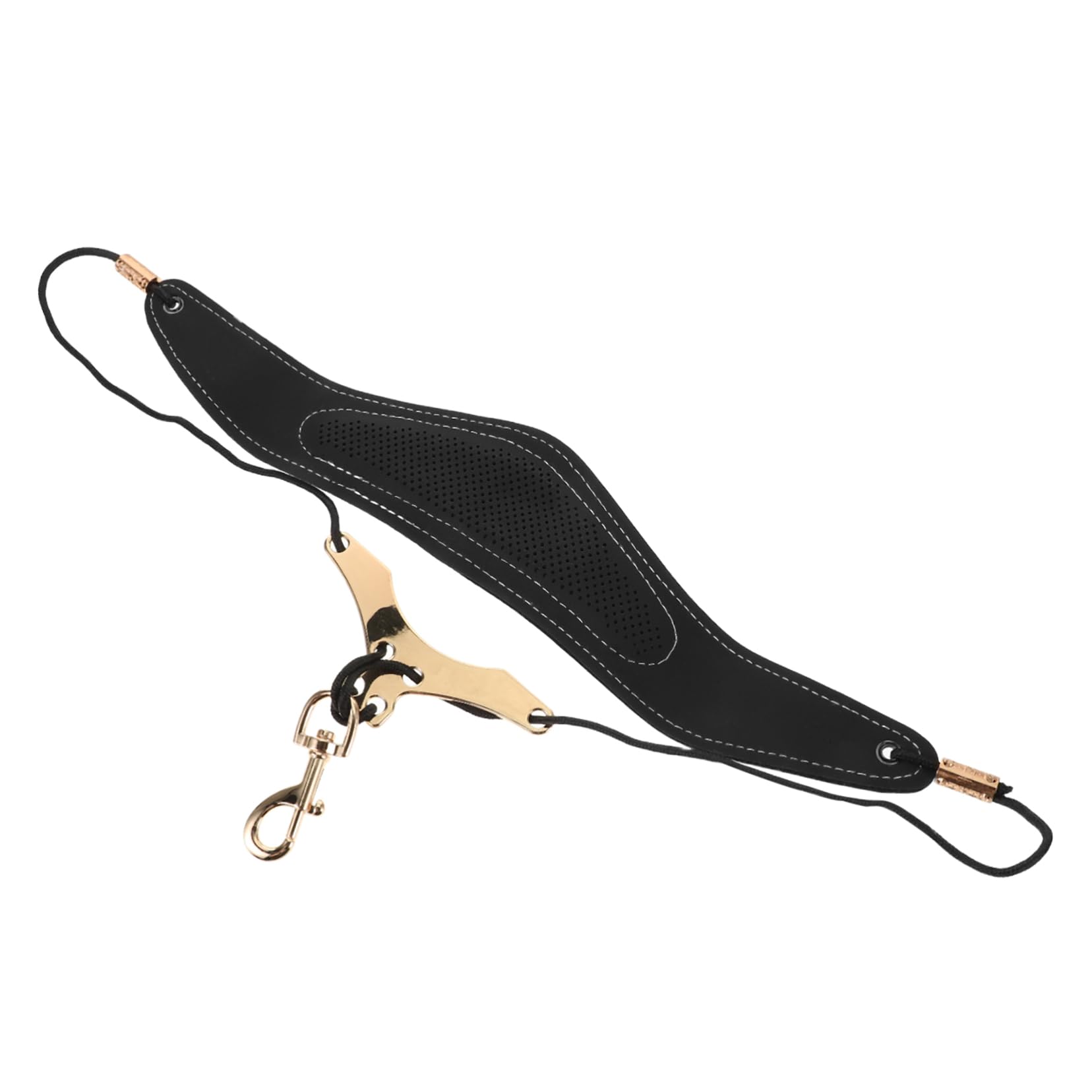 Sosoport Adjustable Saxophone Neck Strap Padded Support Breathable for Comfort Leather for Soprano Alto Tenor