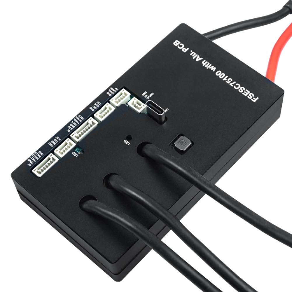 Controlador de Motor Sin Escobillas E-Bike 75100 Single Drive ESC Placa Base de Aluminio para Scooter EléCtrico 100A Controlador de Velocidad