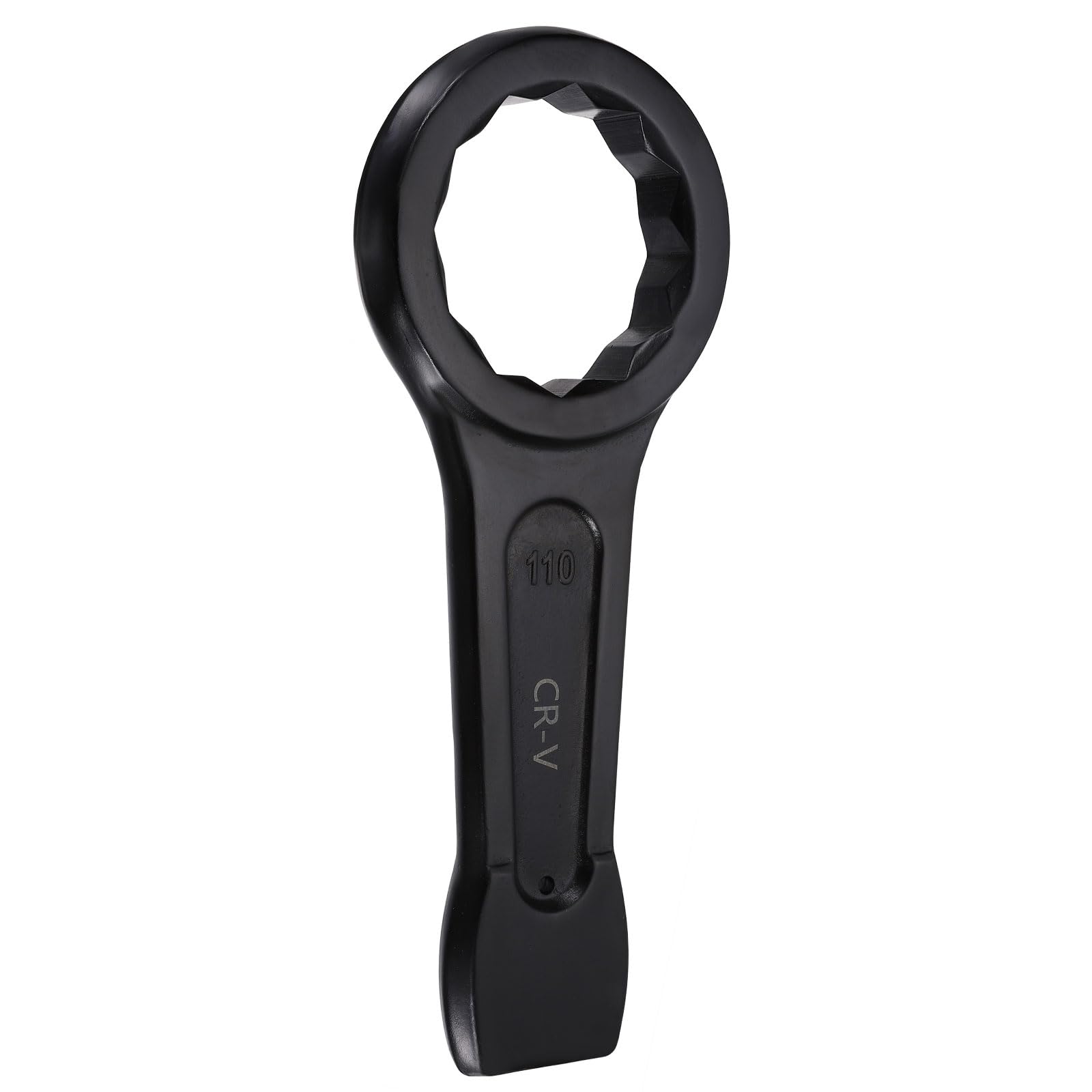 sourcing map Slogging Box End Striking Ring Wrench 110mm Metric CR-V Steel 12-Point Flat Strike Wrench Baking Paint Single Head Spanner Hand Tool for Mechanical Automotive Repair โ image 1