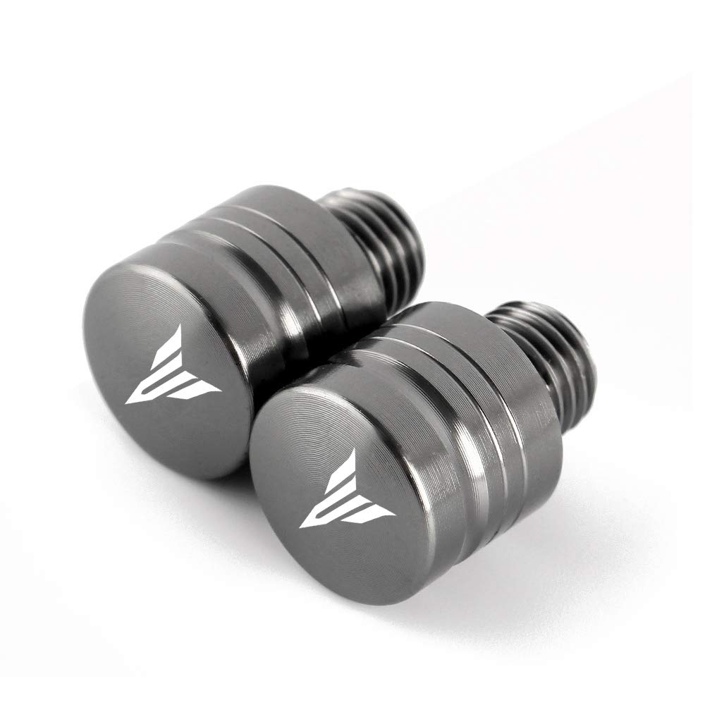 Par de M10X1.25 Tornillos de enchufe de agujero espejo CNC aluminio titanio para Yamaha MT07 FZ07 MT09 FZ09 MT10 MT25 MT125 XSR700 XSR900 NMAX 125 X-Max 300 400