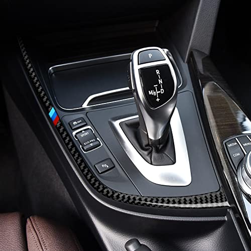 Image of Car Gear Shift Panel Trim Carbon Fiber Decal Center Console Sticker fits for BMW 3 4 Series 2012-2019 Accessories