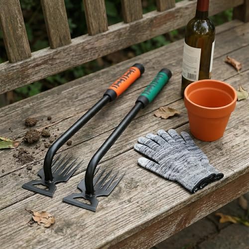 2 Pack Herramientas Manuales de Jardín para Malezas miniatura 7