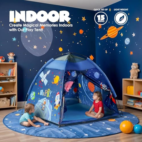 Image of SANGANI, Kids Play Tent House | Kids Tent House Foldable | Tent for Camping | Toys for 2+ Years Girls and Boys| Light Weight Water Repellent |Play Tent for 2 Person (Space) (Big Tent-Space-01)