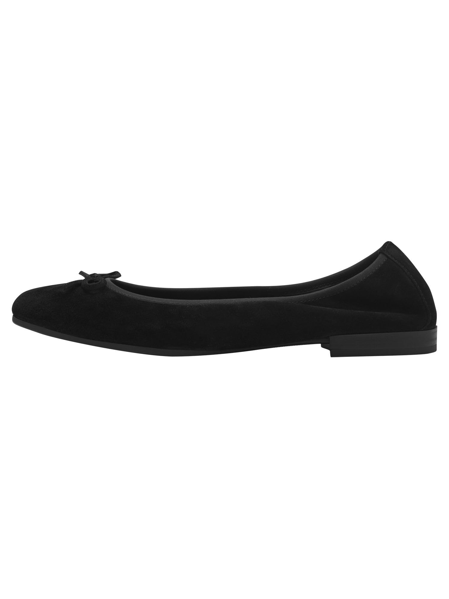 Tamaris Women's Leather Ballerina Shoes, Black (Black Suede), 6.5 UK