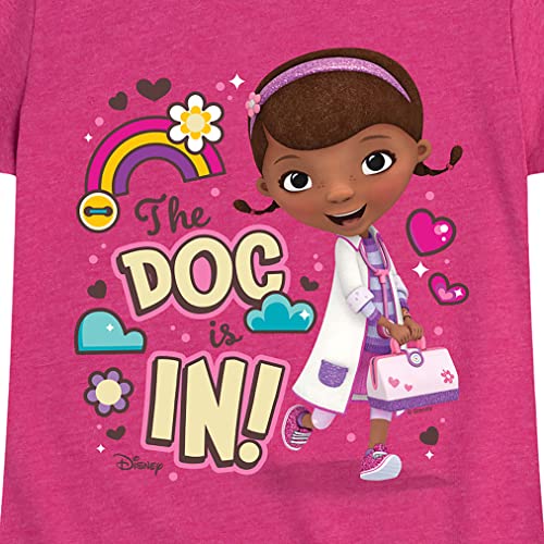 Disney - Doc McStuffins - The Doc is in - Toddler and Youth Girls Short Sleeve Graphic T-Shirt3