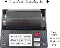 Vista 4 de Impresora térmica integrada de 2.283 in TTL de tickets impresora de puerto serie Módulo de impresión de papel de recibo térmico 9-24V
