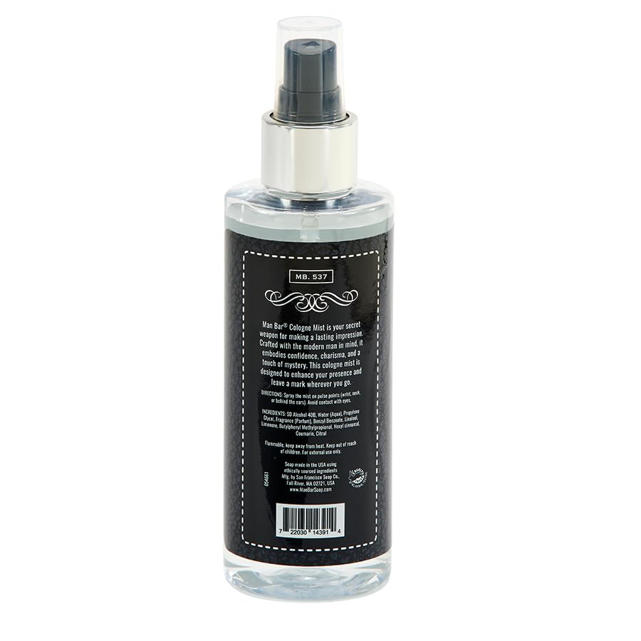 San Francisco Soap Company Cologne Mist Midnight Amber - Long Lasting