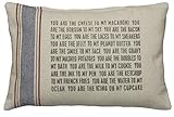 Primitives by Kathy 5-Stripe You are Linen Pillow, 10 by 15-Inch