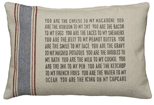 Primitives by Kathy 5-Stripe You are Linen Pillow, 10 by 15-Inch