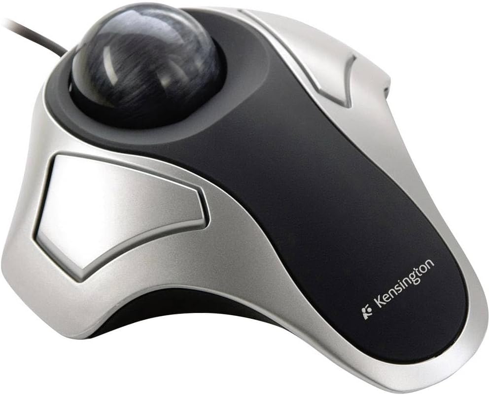 Orbit Optical Trackball Mouse, USB 2.0, Left/Right Hand Use, Black/Silver
