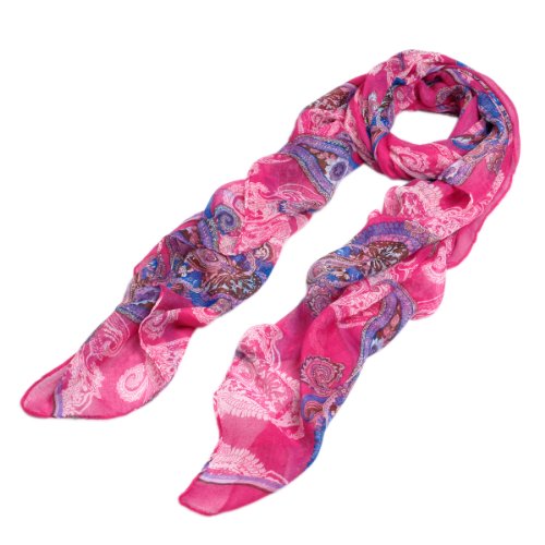 TrendsBlue Elegant Vintage Paisley Graphic Scarf2