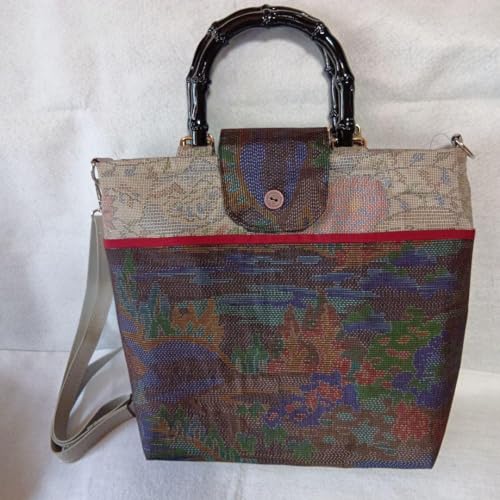 大島紬着物リメイクバック912 W <0915zリメイクバッグ・大島袖>のサムネイル