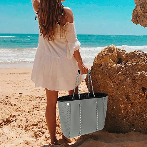 Neoprene Tote Bag - Large Travel Beach Pool Gym Handbag for Women & Men2