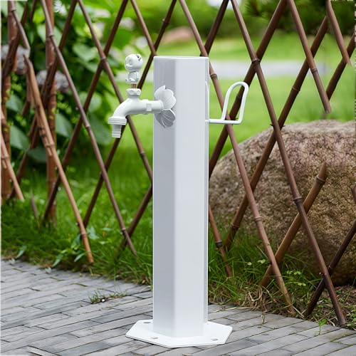 屋外用水柱付き蛇口、装飾噴水・飲用噴水・消火栓、ステンレス製柱型床置き蛇口(@)