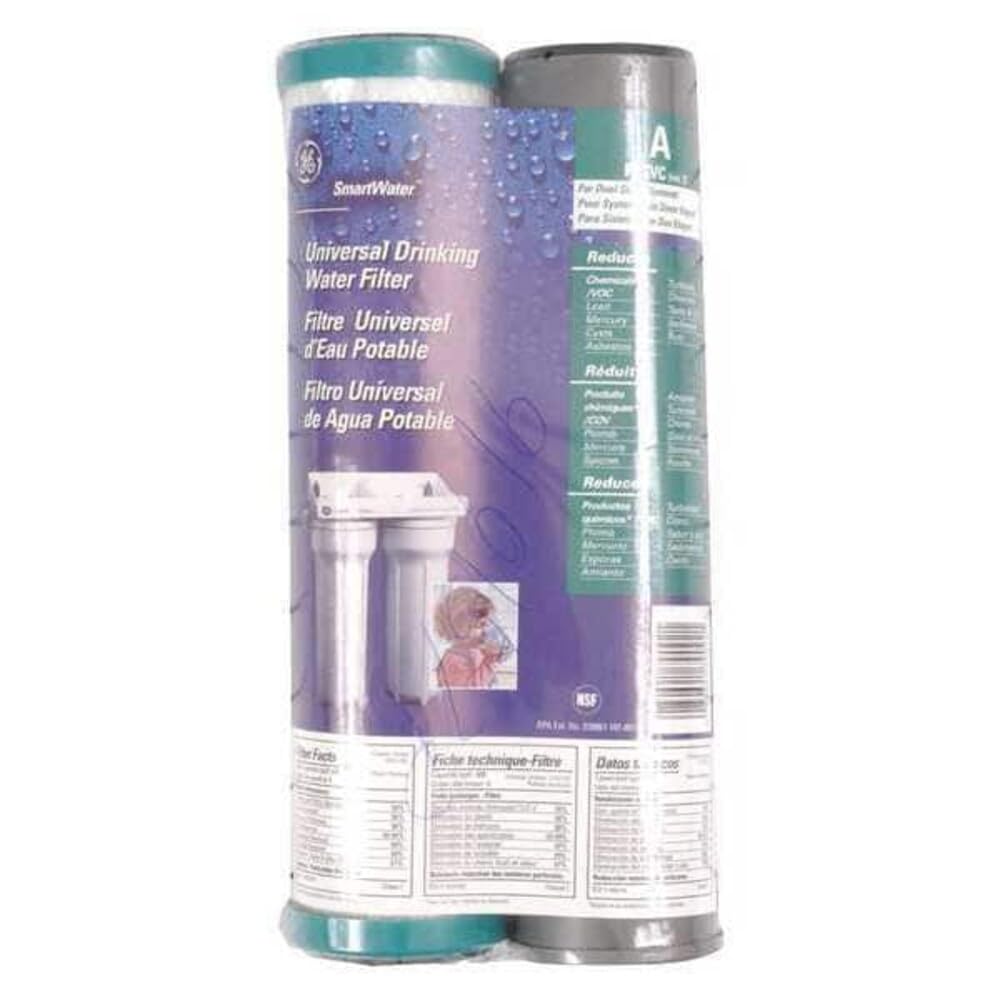 GE FXSVC Under Sink Water Filter Replacement for Water Filtration System Twice-Filtered Water Reduces Sediment Other Impurities from