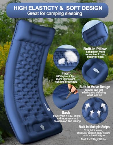 Extra-Thick-5-Inch-Camping-Sleeping-Pad-Self-Inflating-Sleeping-Pad-with-Pillow-Camping-Mattress-Pad-with-Foot-Pump-Sleeping-Pad-Mat-for-Camping-Backpacking-Hiking-Traveling-Blue