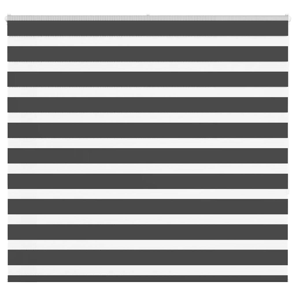 Rollo Zebra, Schwarz, 160 x 150 cm, Polyester | Blickdicht, doppellagig, Wandmontage oder ohne Bohren, leicht zu reinigen, Kindersicherung
