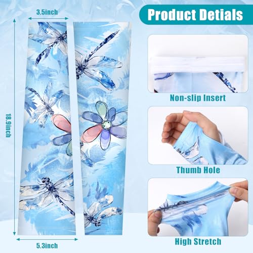 Image of Bebila Gardening Sleeves for Women Farm UV Sun Protection Anti-Scratch Cooling Sleeves with Thumb Hole Arms Cover Outdoors