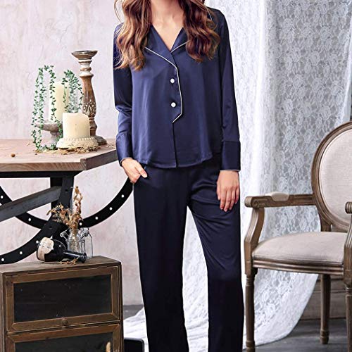Pyjama en satin pour femme : ensemble boutonne long et vetements de nuit soyeux