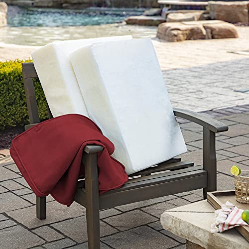 Arden Selections Profoam Evertru Acrylic 24 X 24 X 6 Inch Outdoor Deep Seat Cushion Set, Red #TOP6