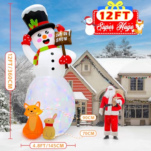 Aerwo S-CQ-XRXN 12Ft Christmas Inflatables Outdoor Decoration thumb #1