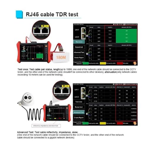Comprobador de CCTV para resolver fallos en cámara IP y cable RJ45 Network 4