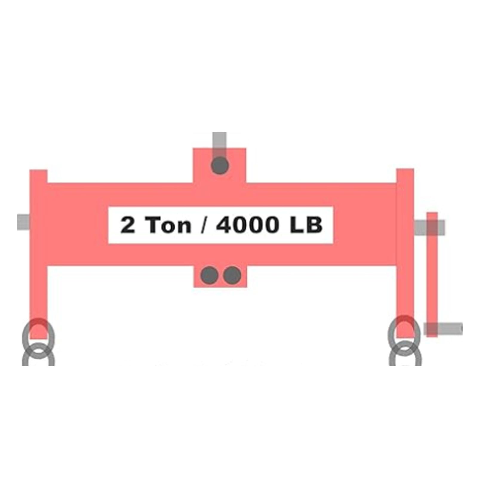 Azule del Motor, Accesorio de la Grúa de Tiendas, Nivelador de Carga de Motor de Hierro Ajustable de 4000 Lbs Rojo para la Caja de Cambios
