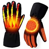Greensha Rechargeable Electric Battery Heated Gloves for Men&Women,Outdoor Indoor battery powered Hand Warmer,Novelty Thermal Gloves for Hiking Skiing Cycling&Hunting (Black, No Battery Included)