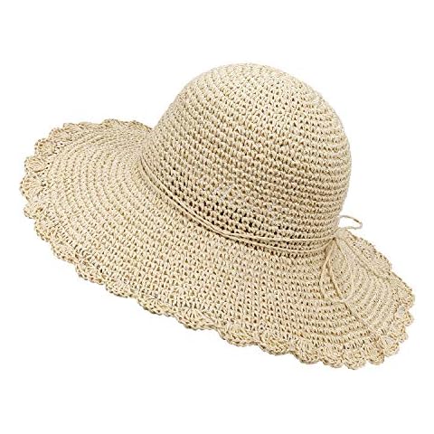 Sombrero de Paja Bohemia Plegable con Protección UV Cover