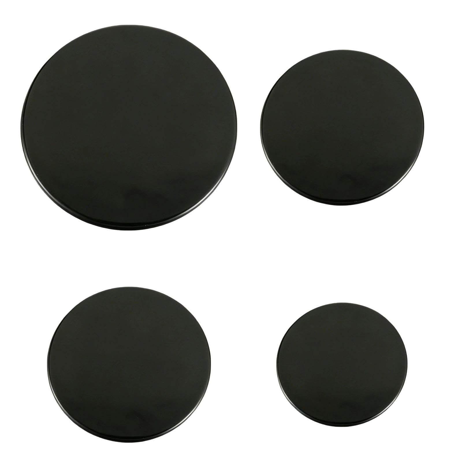 4Pcs Cooker Hob Gas Burner Cap, Gas Hob Covers for 4 Burner Gas Cookers, 4 Burner Hob Cover 55Mm/75mm/100mm, Burner Flame Cap Lid Kit for Gas Stove Burner Kitchen Accessories