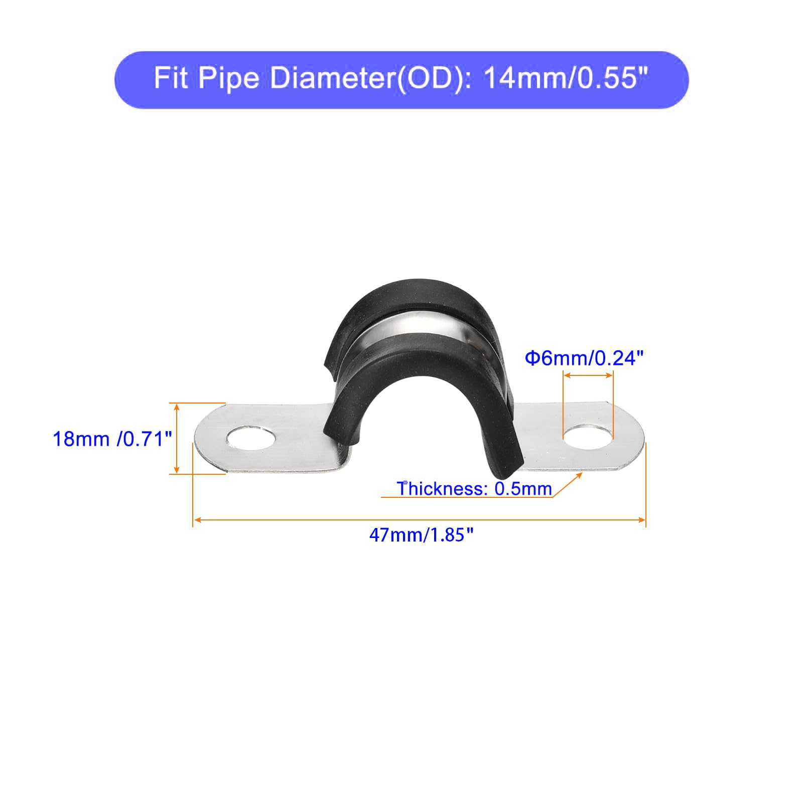 MACHSWON 16Pcs 14mm(9/16") Cable Clamp - Image 2