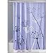 InterDesign Thistle Shower Curtain – Machine Washable - 72” x 72”, Purple/Gray