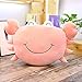 YMQKX 45-60 cm süßes Krabbenkissen, Meerestier Plüschtier, Bürokissen, Sofakissen, Heimtextilien Dekoration, Geschenk für Kinder 60cm Pink