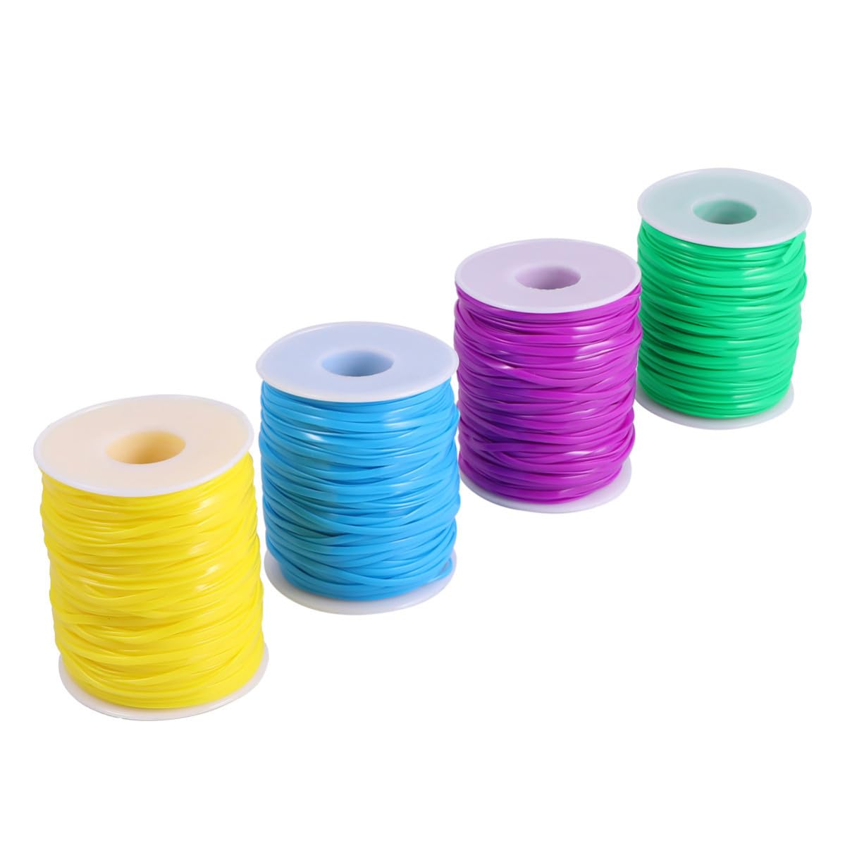 Tiras planas de PVC azul USHOBE para tejer a mano y manualidades en casa