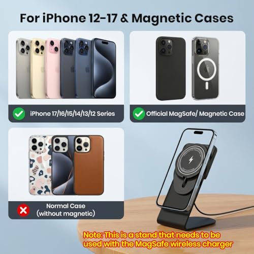 Image of ZORBES Wireless Charging Dock Phone Stand Desktop Aluminum Alloy Cable Slot