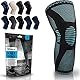 POWERLIX Kniebandage für Damen/Männer, Kompression Kniestütze für Meniskusriss, Arthritis, Linddert Kniescherzen, ACL, Laufen, Gewichtheben, Basketball, Volleyball, Sport, Blau, L