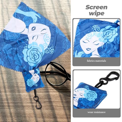 Homoyoyo Paño para Limpiar Gafas y Pantallas Llavero, Suave Microfibra Compacto, 3 Piezas, para Limpieza de Lentes, Cámaras y Dispositivos Electrónicos, Portátil, Diseño Decorativo, - imagen 7