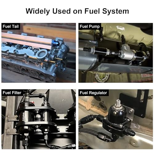 Image of EVIL ENERGY 8AN Flare to 10AN ORB Male Swivel Adapter Fitting 90 Degree Black 1PC