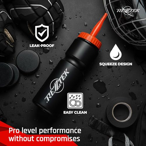 image for Rezztek Hockey Water Bottle with Long Spout – BIO-Based Plastic 25 o