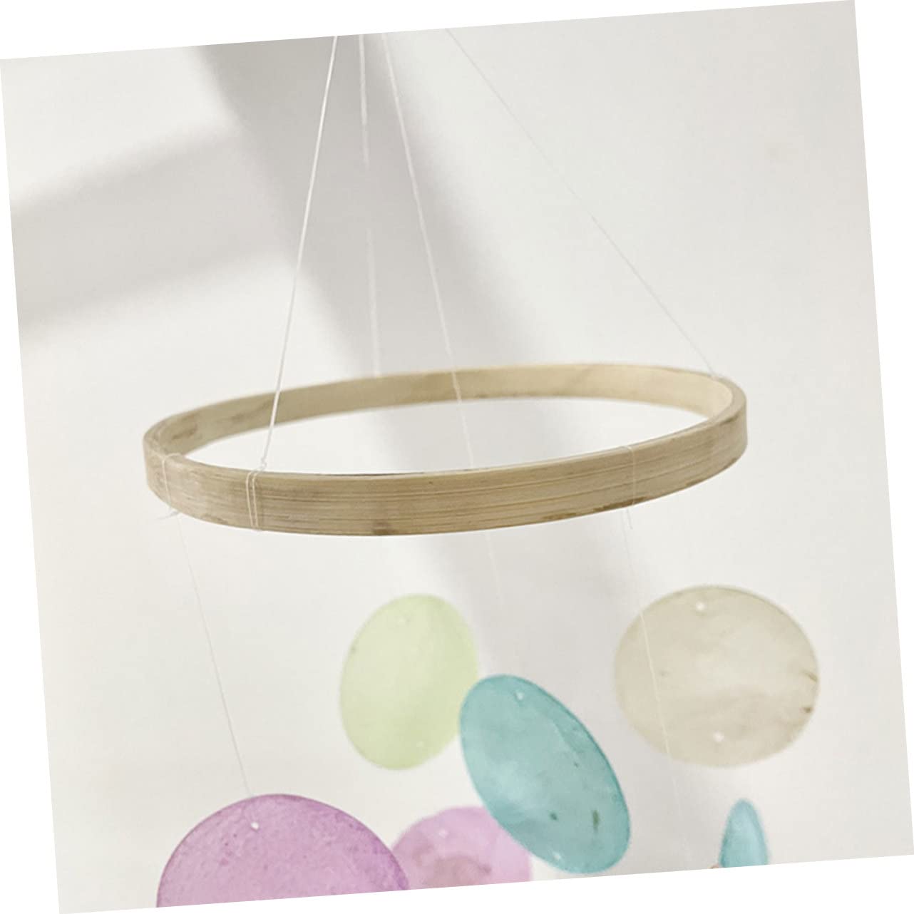 TOYANDONA 3 Piezas Chime De Viento Decorativo De Concha Vistoso Chime De Viento Colgando Timbre De Concha Carillón De Viento Campanas De Viento Bambú Colorful