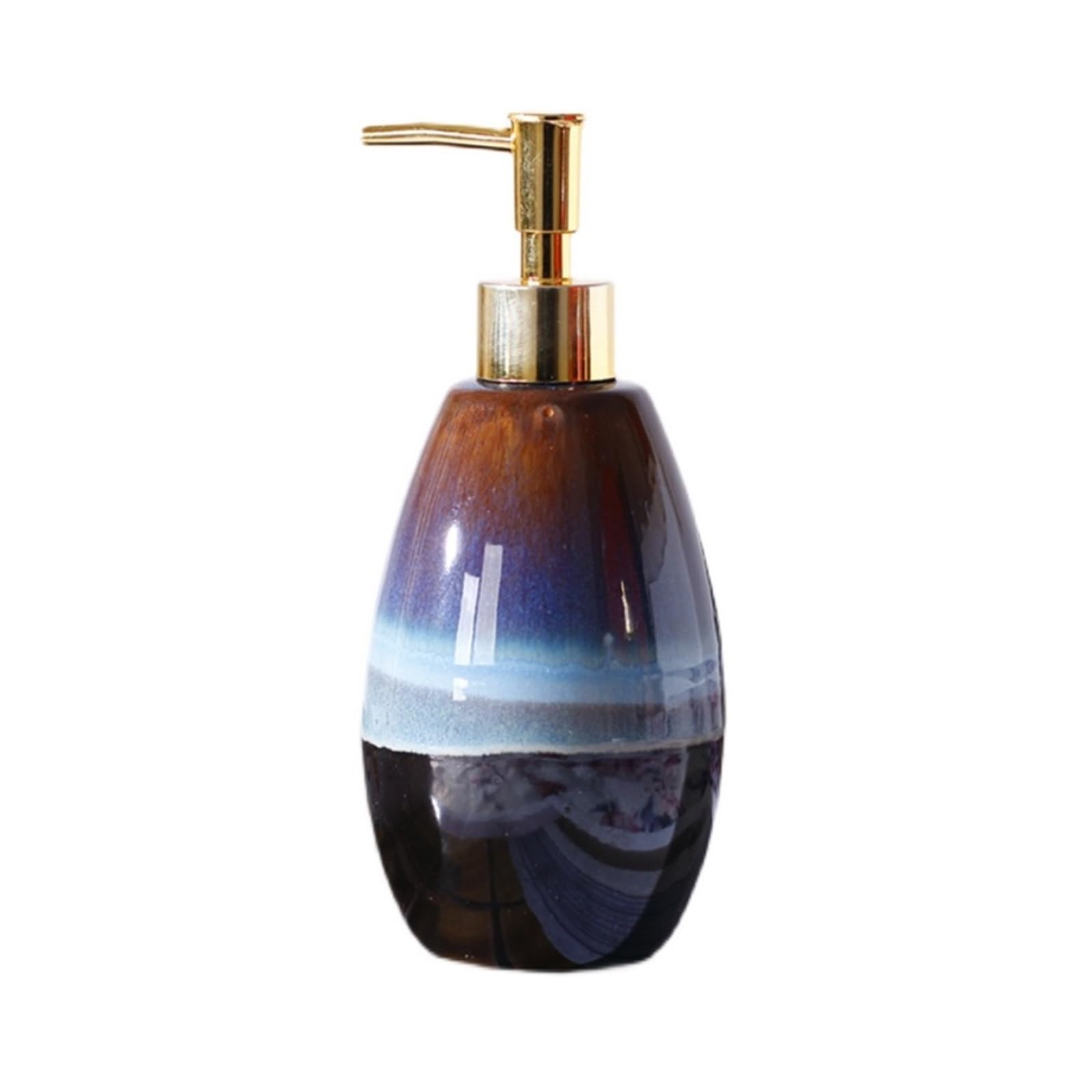 Soap Dispenser Retro Ceramic Soap Dispenser With Pump Bathroom Shampoo Press Bottle 450ml