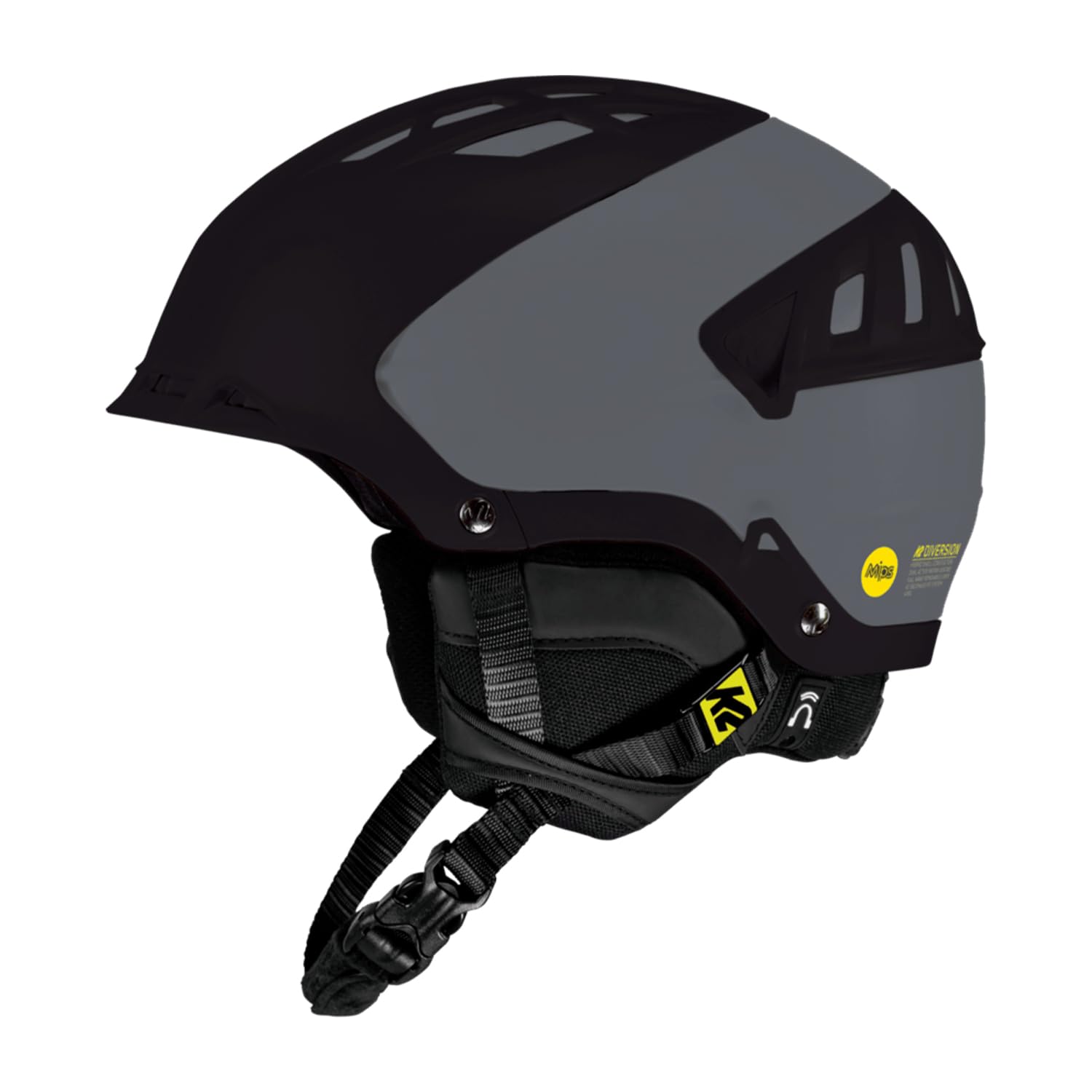 Mips Ski Helmet K2 Diversion Men's Snow Helmet Gunmetal Black Ski