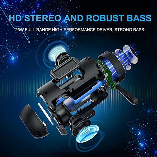 Comiso Waterproof Bluetooth Speaker Ipx7, 25W Wireless Portable Speakers Loud Sound Strong Bass Stereo Pairing 36 Hours Playtime, Bluetooth 5.0 Built In Mic For Calls (Upgraded X26L) Black #TOP2